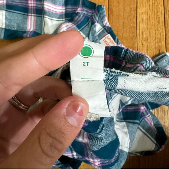 plaid dress long sleeve holiday  girls winter shirt 2T - Picture 4 of 5